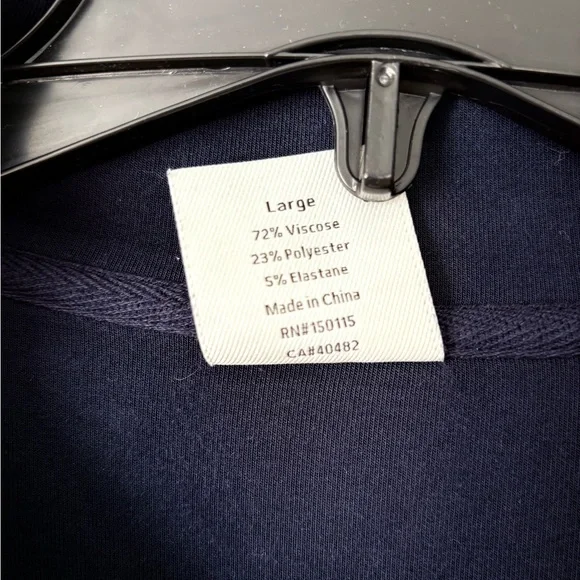 Varley Davenport Half-Zip Sweat Sz Lg navy blue - Picture 5 of 6